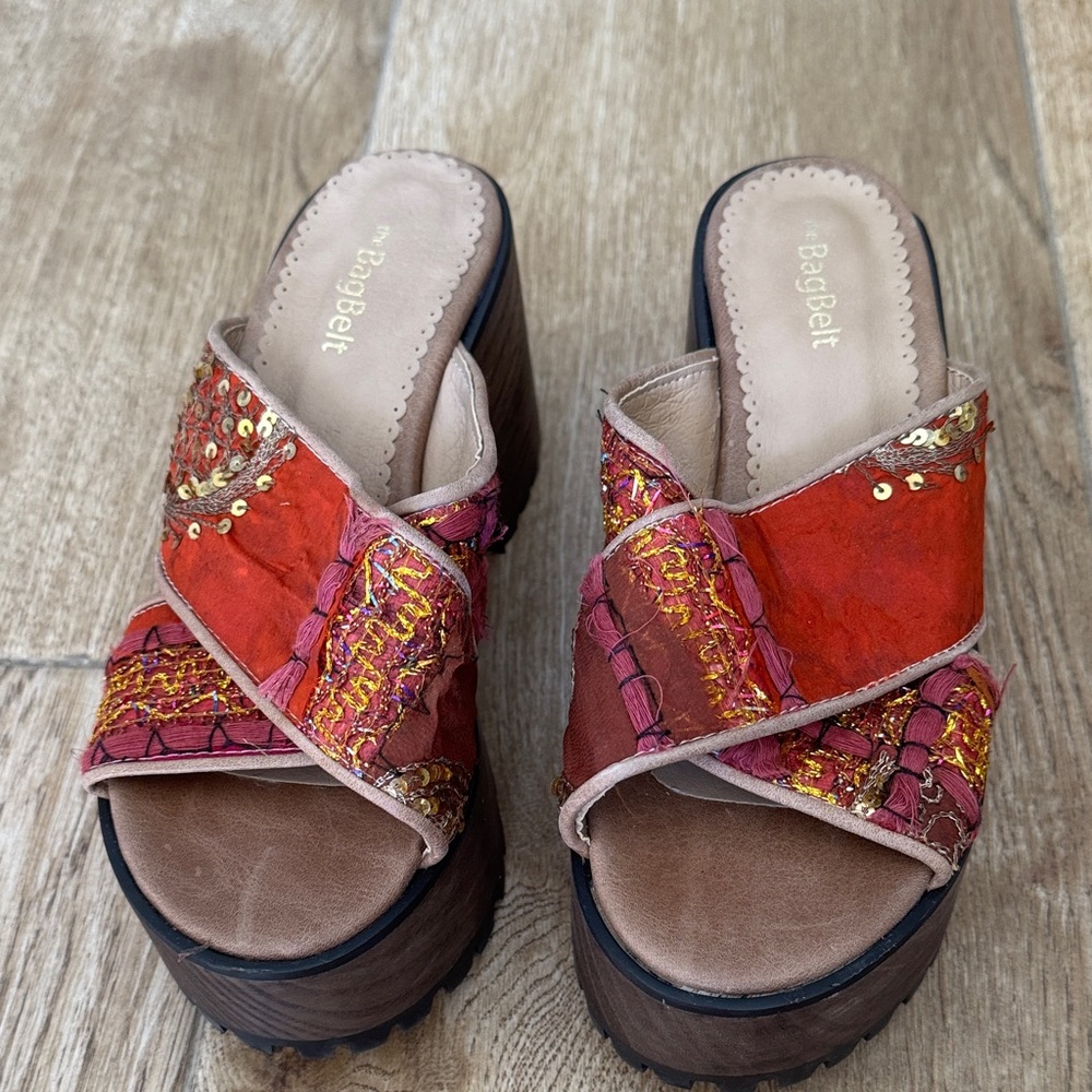 Women's Vibrant Red Mules
